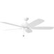 Colony 60 60 inch Matte White Ceiling Fan