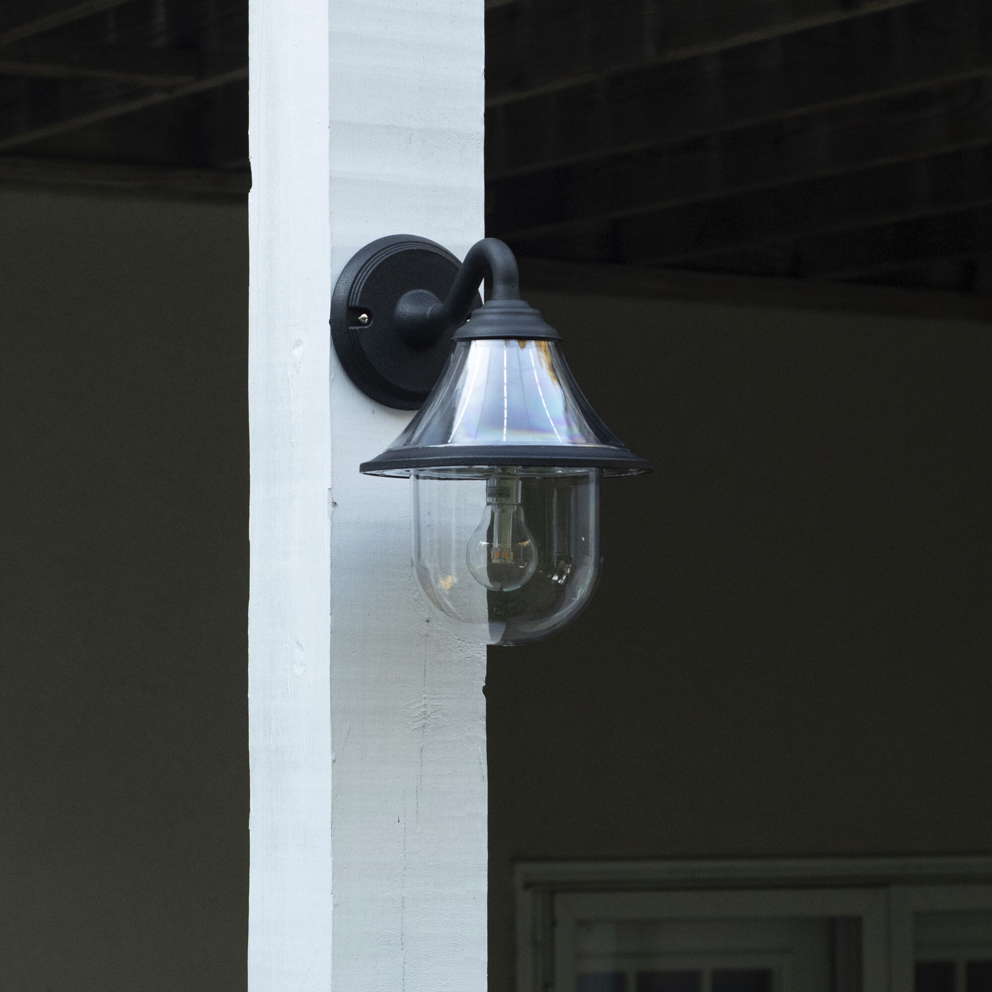 Orion LED 13 inch Black Outdoor Wall Sconce, Solar