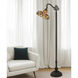 Bellscroft 61.5 inch 60 watt Matte Black and Tiffany Floor Lamp Portable Light
