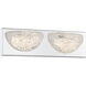 Modern Ice LED 16 inch Chrome Bath Light Wall Light