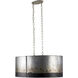 Cannery 6 Light 30 inch Ombre Galvanized Linear Pendant Ceiling Light