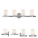 Manhattan 4 Light 31.5 inch Brushed Nickel Vanity Sconce Wall Light