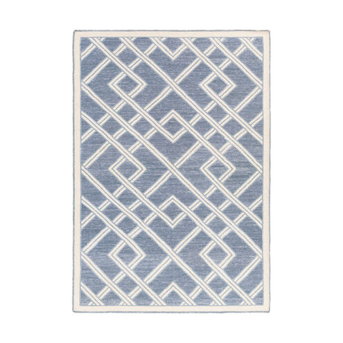 Brighton 72 X 48 inch Blue and Blue Area Rug, Viscose