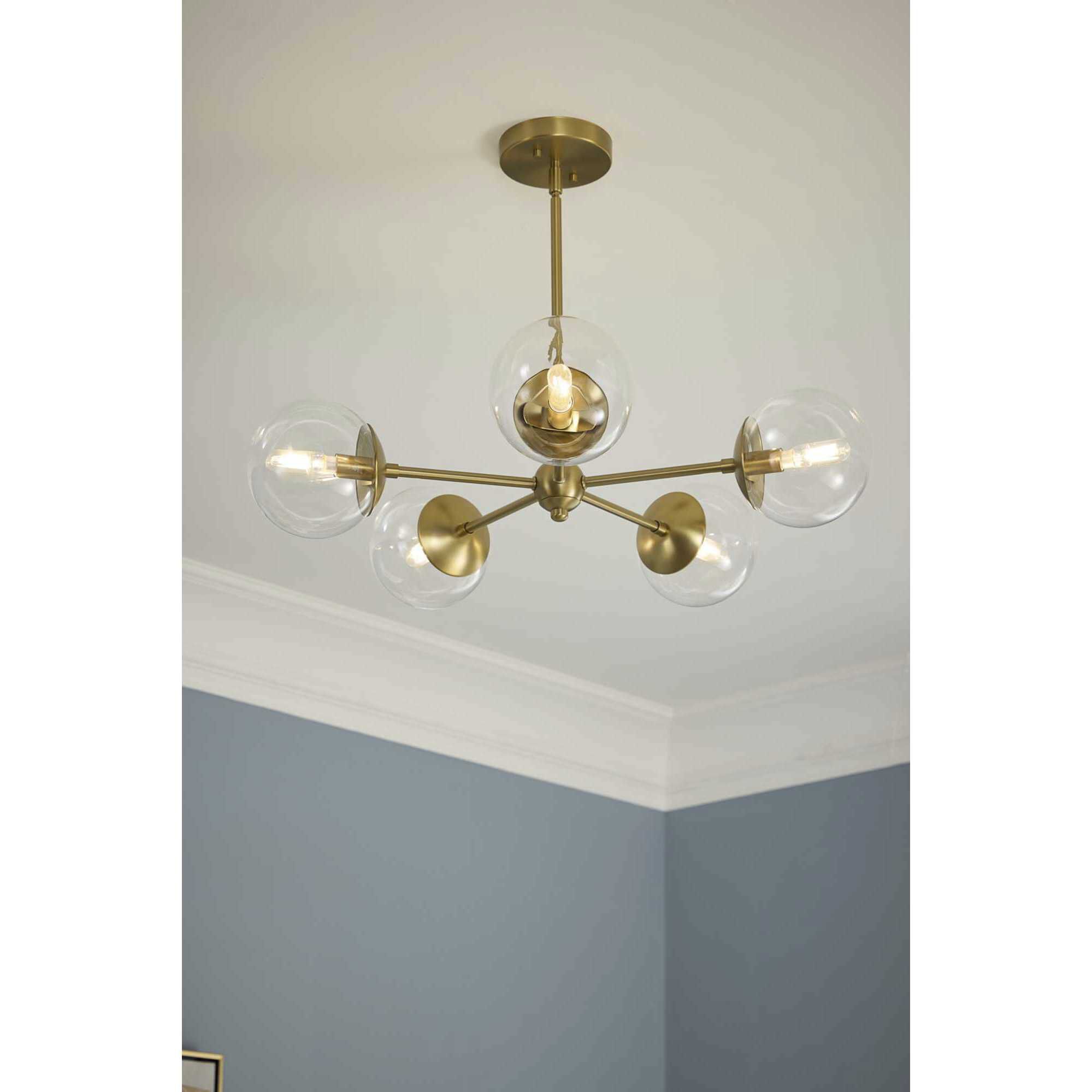 Atwell 5 Light 28 inch Brushed Bronze Chandelier Ceiling Light