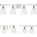 Ballston Ellery LED 36 inch White and Polished Chrome Bath Vanity Light Wall Light in Seedy Glass, Ballston