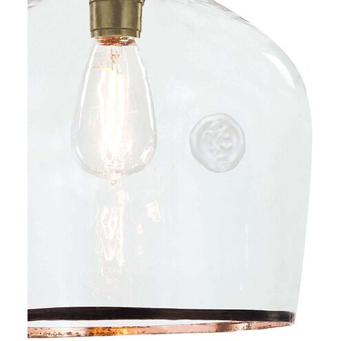 Demi John 1 Light 10 inch Clear Pendant Ceiling Light, Small