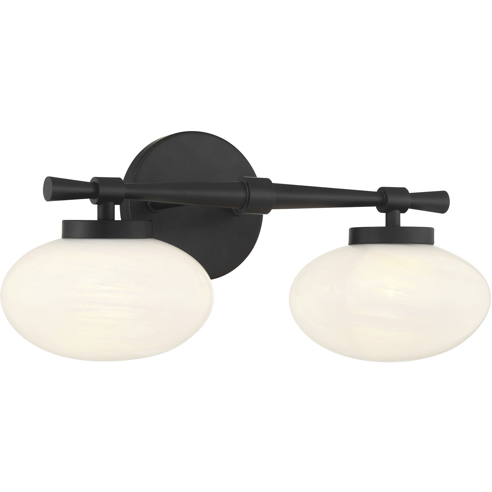 Barrow 2 Light 17 inch Matte Black Bathroom Vanity Light Wall Light