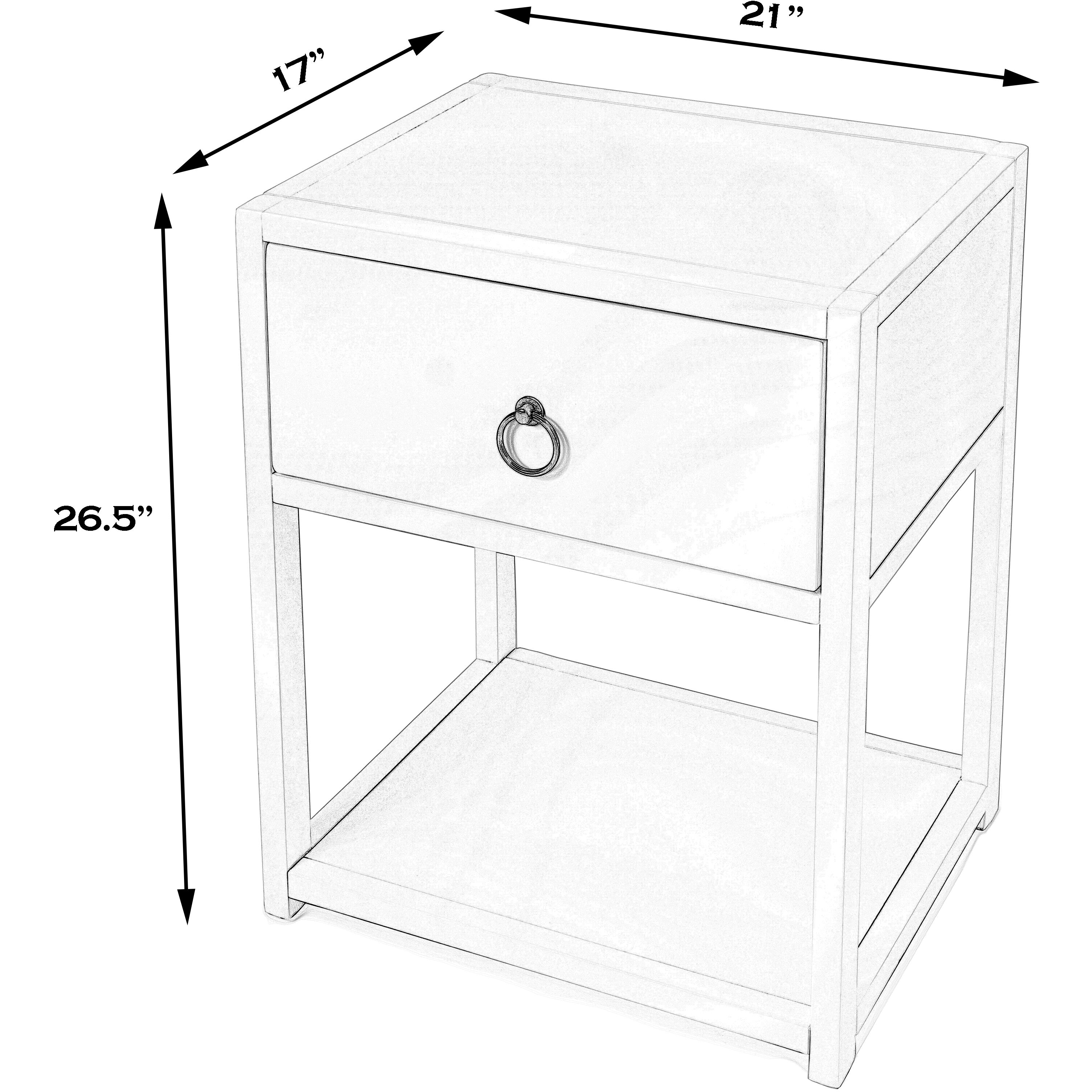 Lark Natural Wood End Table in Light Brown