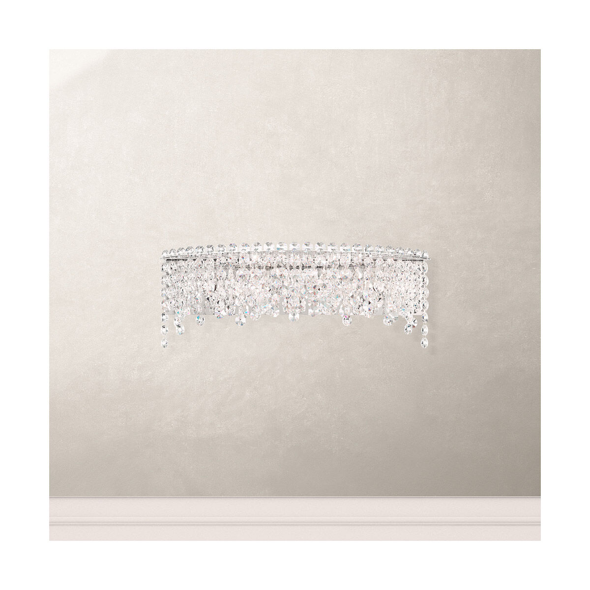 Chantant 4 Light 24.5 inch Polished Stainless Steel Bath Vanity & Wall Light in Optic, Strand