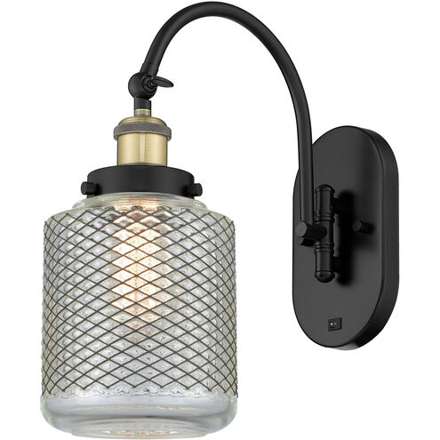 Franklin Restoration Stanton 1 Light 6 inch Black Antique Brass Sconce Wall Light