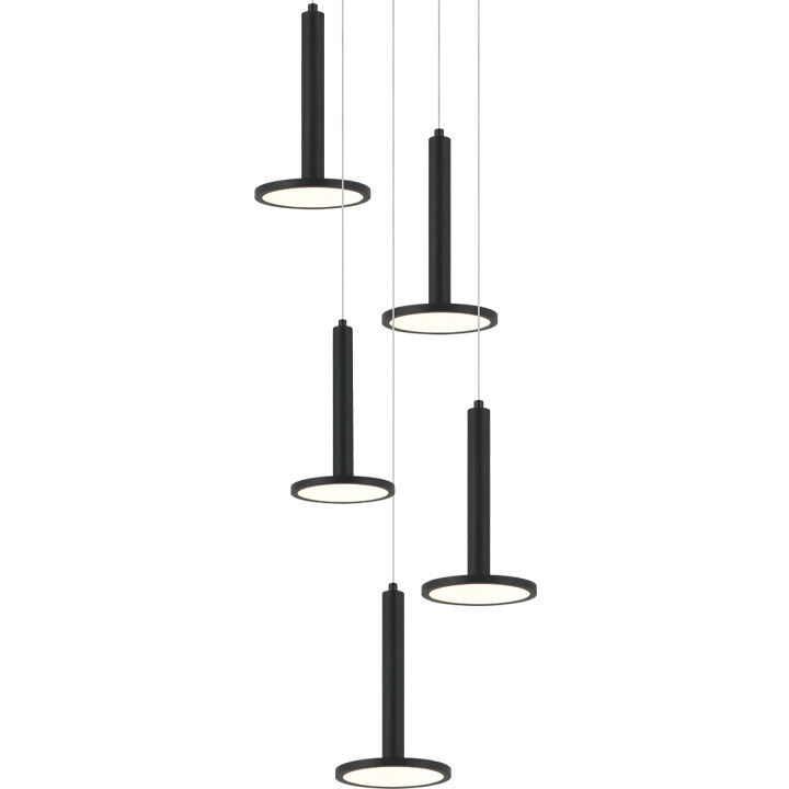 Extraterrestrial LED Matte Black Pendant Ceiling Light