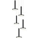 Extraterrestrial LED Matte Black Pendant Ceiling Light