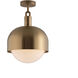 Forked LED 13.39 inch Brass Flush Mount Ceiling Light