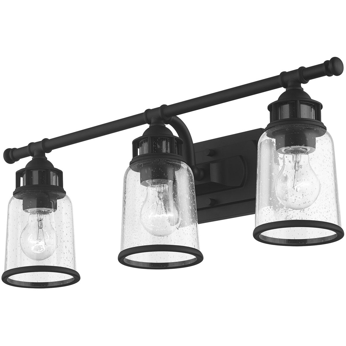 Lawrenceville 3 Light 24 inch Black Vanity Sconce Wall Light