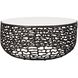 Sabena 36 X 16 inch Dark Bronze and White Marble Outdoor Coffee Table