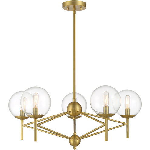 Auresa 5 Light 29 inch Soft Brass Pendant Ceiling Light