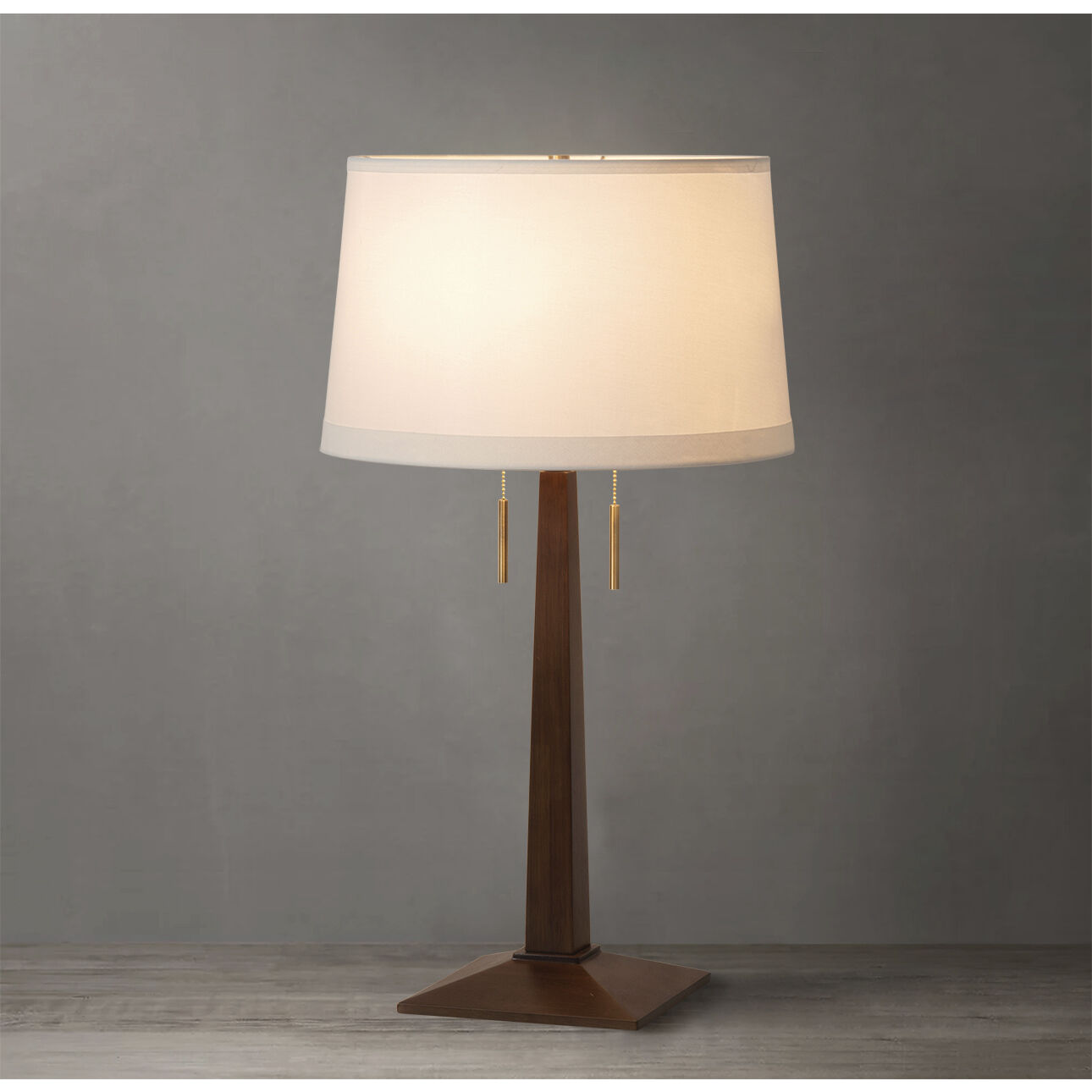 Taper 29 inch 23.00 watt Dark Walnut Wood and Weathered Brass Table Lamp Portable Light