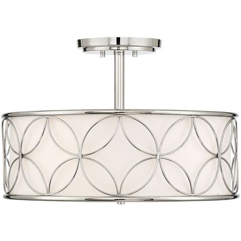 Reid 4 Light 20 inch Polished Nickel Semi-Flush Ceiling Light, Essentials