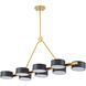 Canada LED 15 inch Gold and Black Chandelier Ceiling Light