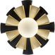 Daphne 1 Light 24.5 inch Matte Black and French Gold Pendant Ceiling Light