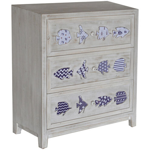 Hatteras White Wash and Blue Chest