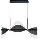 Voltik Linear Chandelier Ceiling Light in Black