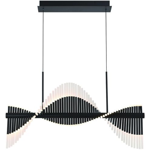 Voltik Linear Chandelier Ceiling Light in Black