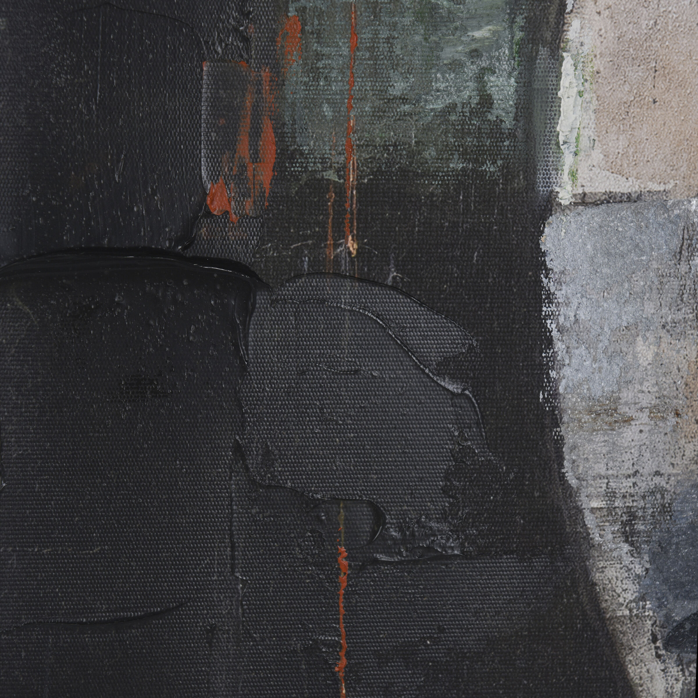 Moon Movement Multi - White and Blue and Black and Beige and Orange Wall Art