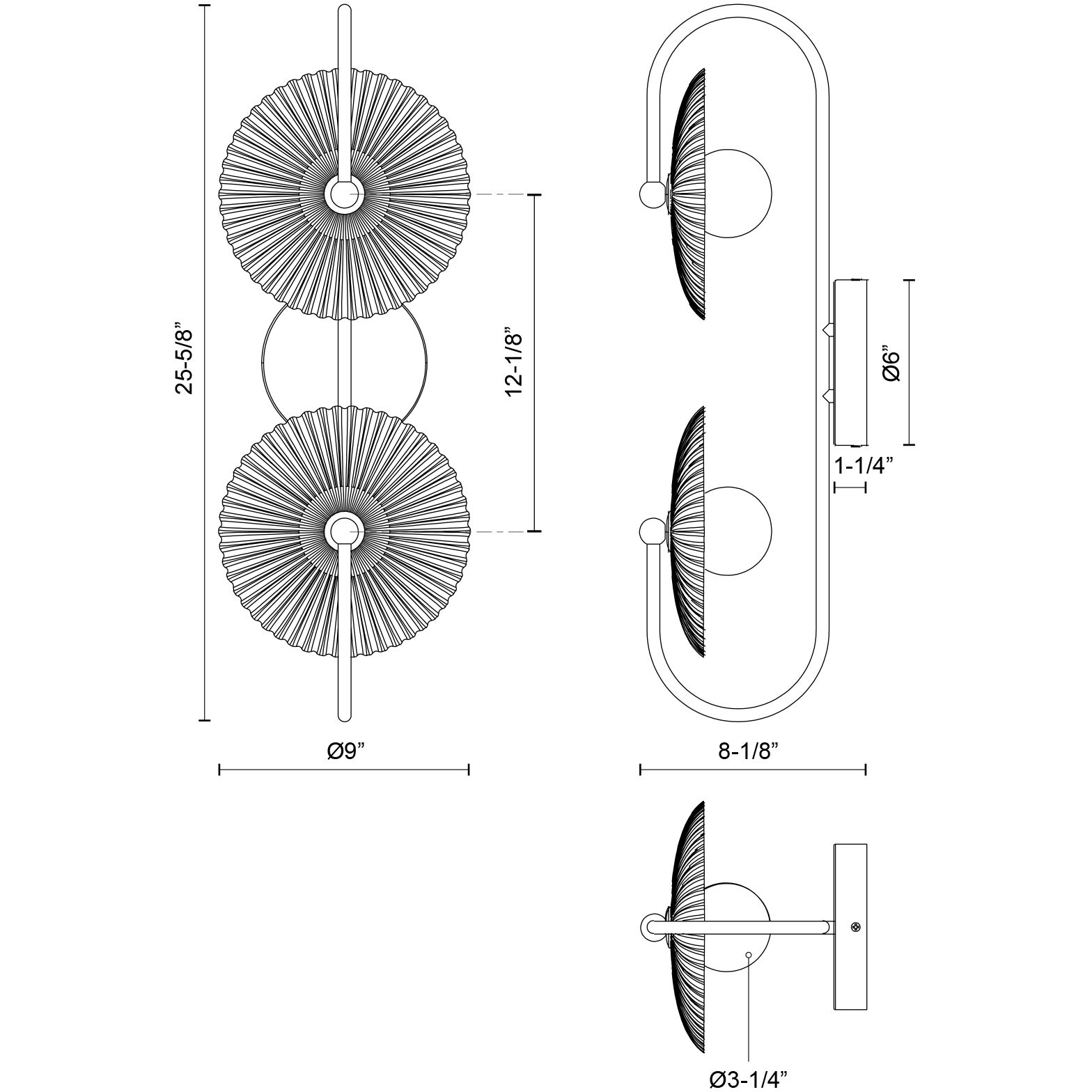 Alora Mood Hera LED 9 inch Matte Black Bath Vanity Light Wall Light