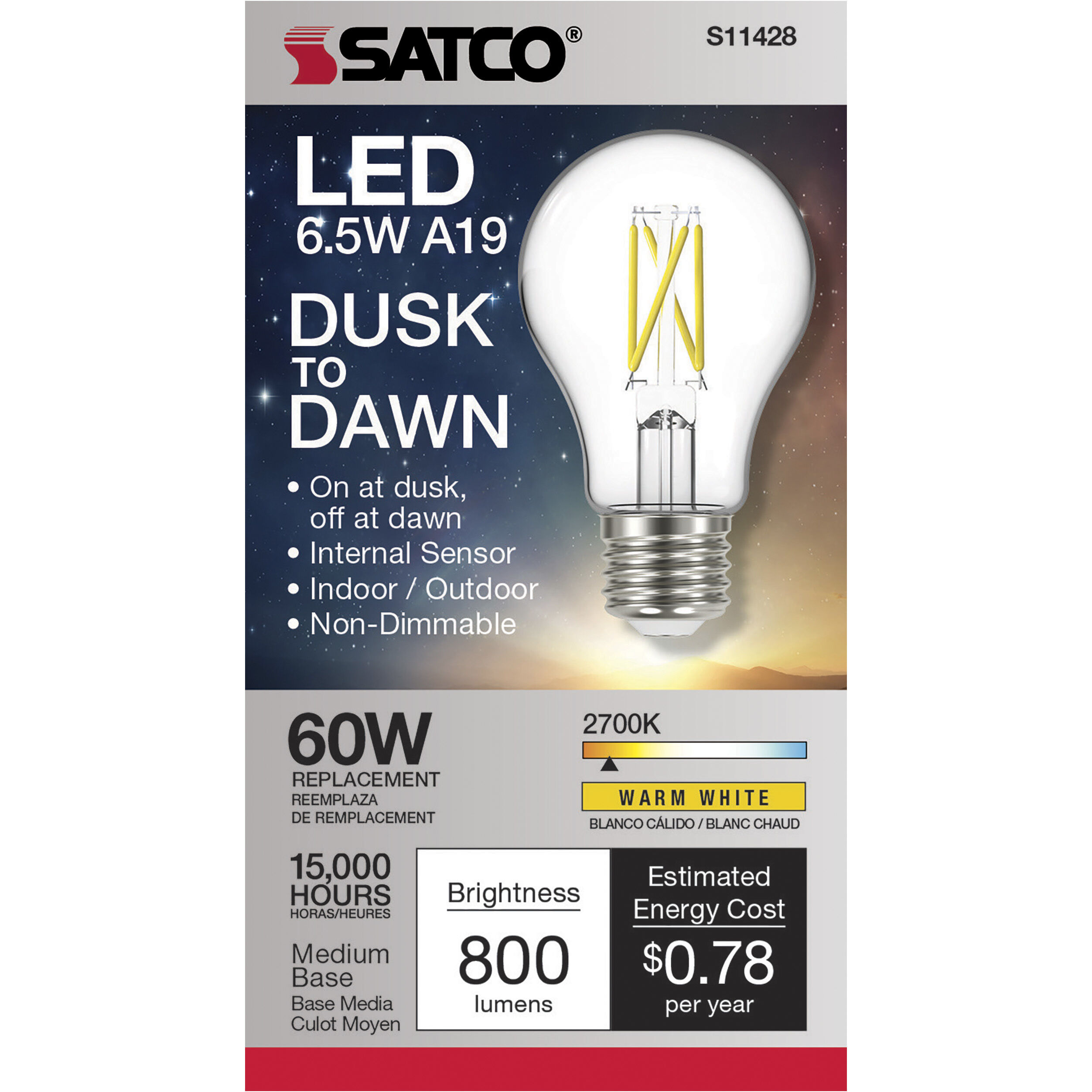 Lumos LED A19 6.50 watt 2700K Type A Bulb