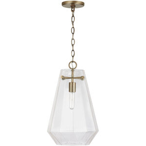 Lee 1 Light 11 inch Aged Brass Pendant Ceiling Light