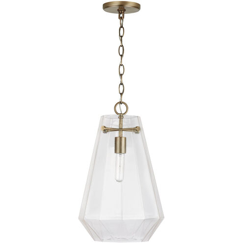 Lee 1 Light 11 inch Aged Brass Pendant Ceiling Light