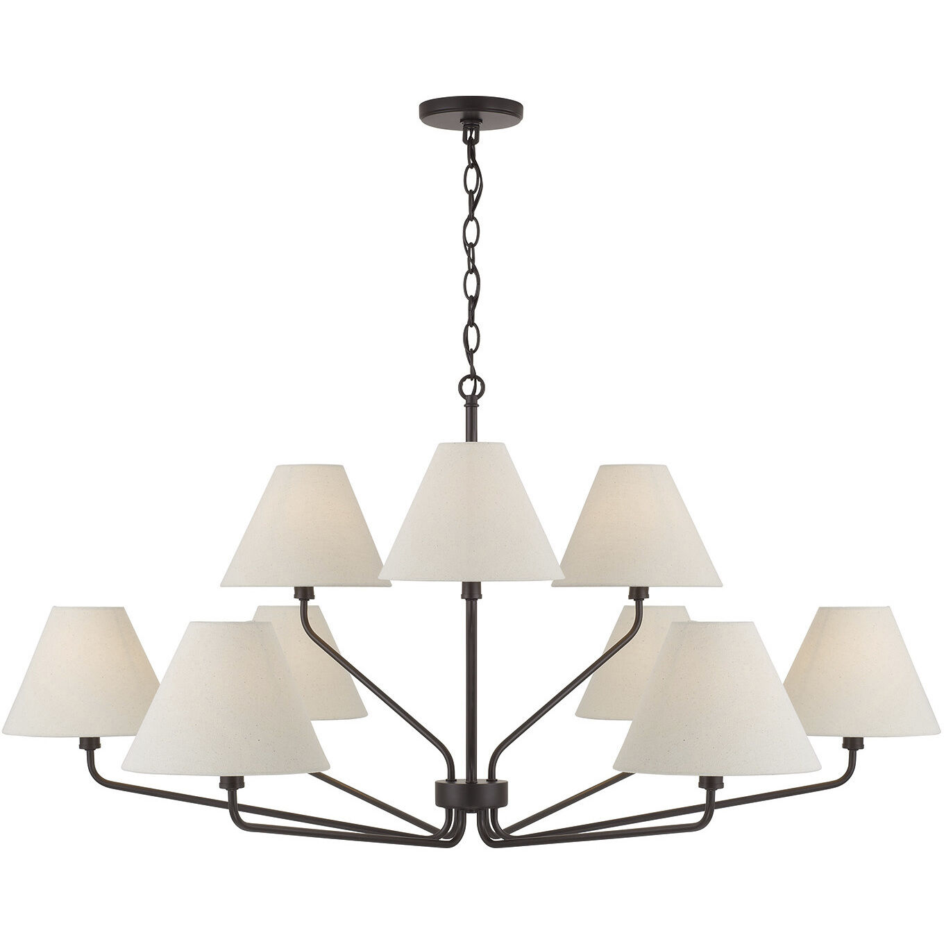 Chadwick 9 Light 45 inch Espresso Chandelier Ceiling Light