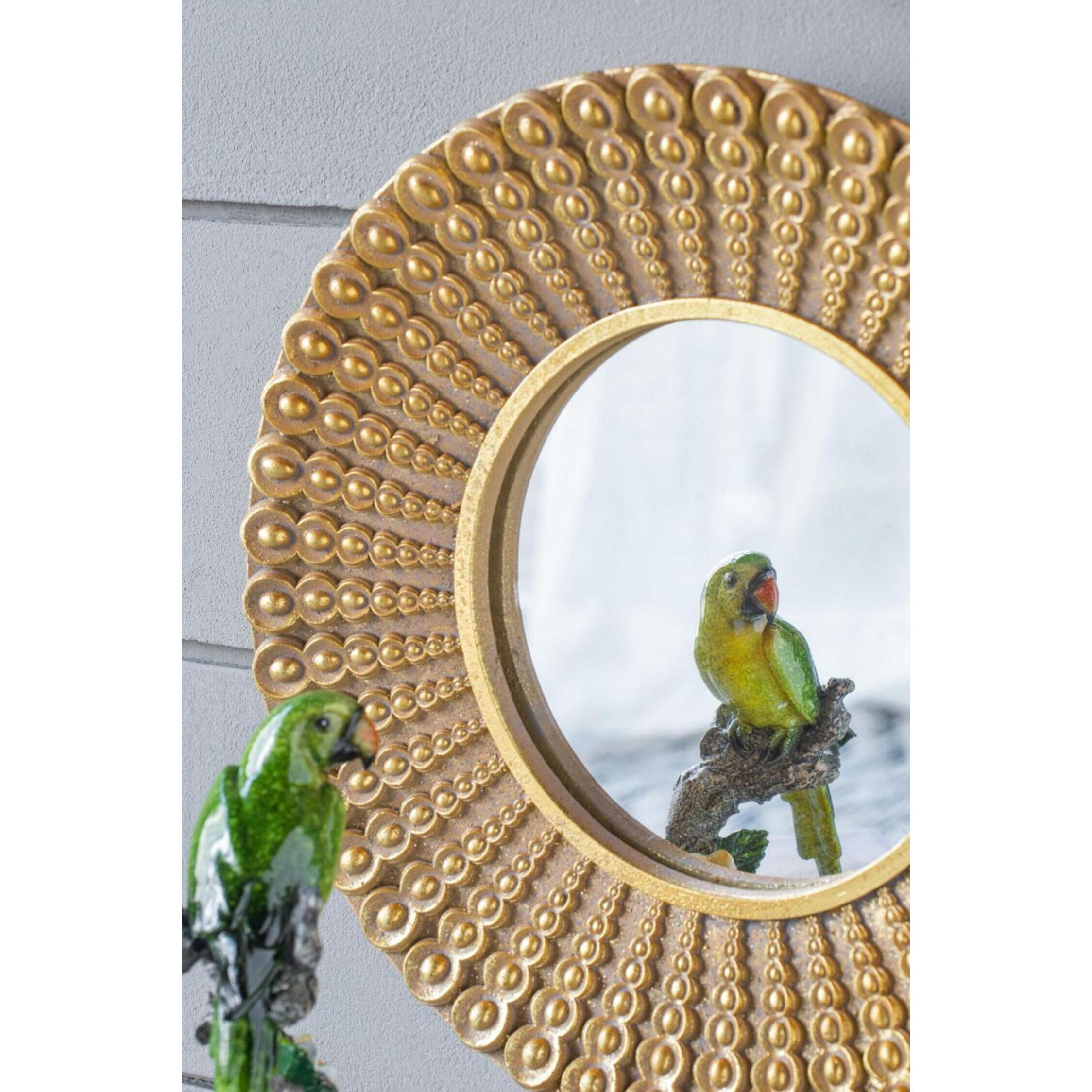 Aubrey 14 X 14 inch Distressed Gold Wall Mirror