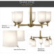 Shailene 5 Light Natural Brass Chandelier Ceiling Light, 1 Tier, Medium
