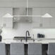 Alora Mood Ashford 2 Light 57.5 inch Antique White Linear Pendant Ceiling Light