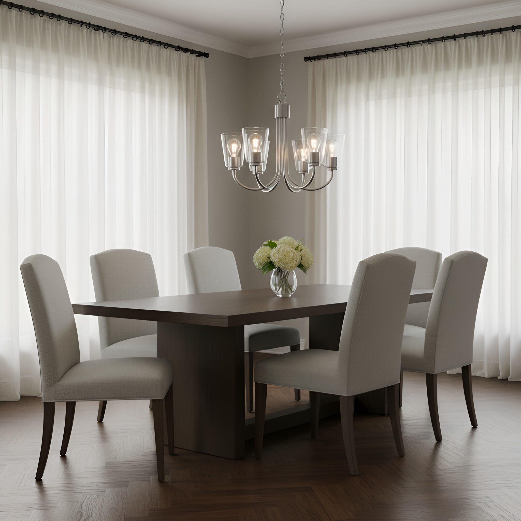 Miles 5 Light 21 inch Brushed Nickel Chandelier Ceiling Light