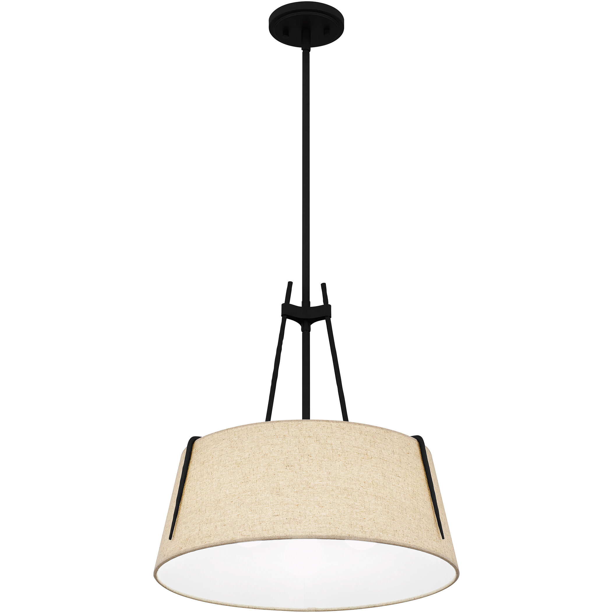 Leona 3 Light 18 inch Matte Black Pendant Ceiling Light