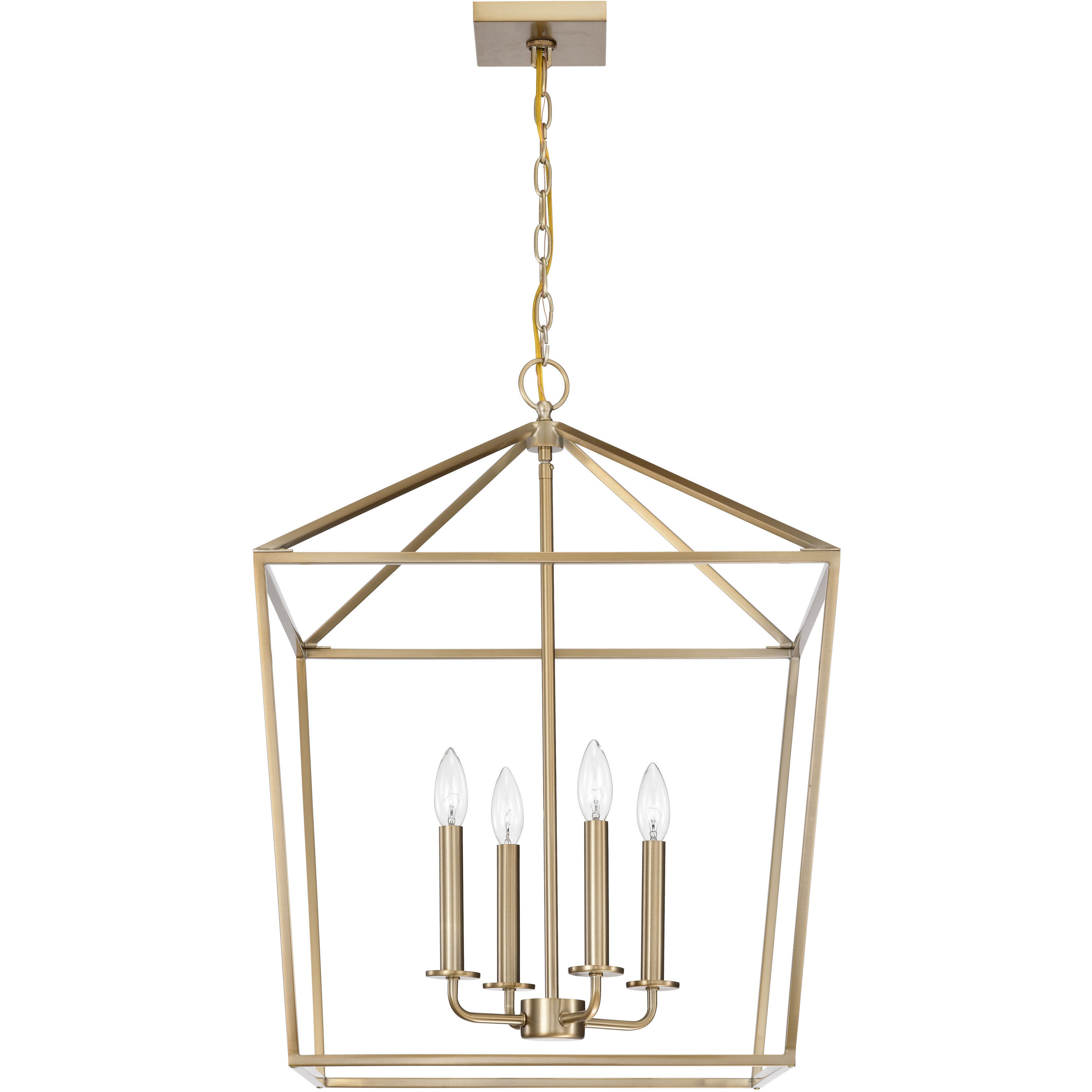 Emma 4 Light 20 inch Burnished Brass Pendant Ceiling Light