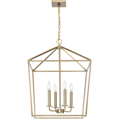 Emma 4 Light 20 inch Burnished Brass Pendant Ceiling Light