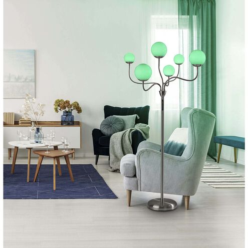 Phoebe 64 inch 2 watt Brushed Steel Floor Lamp Portable Light