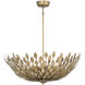 Merylmint 8 Light 28 inch Painted Aged Brass Indoor Pendant Ceiling Light