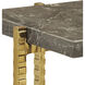 Flying 23.5 X 9.25 inch Natural and Gold Drinks Table