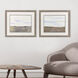 Distant Valley Green and Beige and Gray and Blue Framed Art