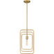 Dupree 1 Light 10 inch Brushed Weathered Brass Mini Pendant Ceiling Light