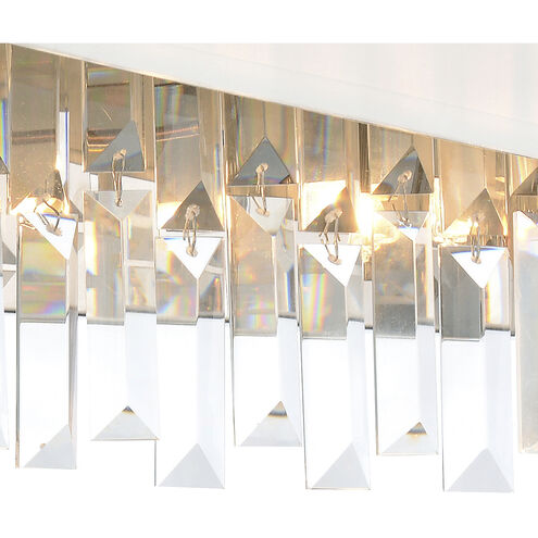 Havely 2 Light 5 inch Chrome Wall Light in White