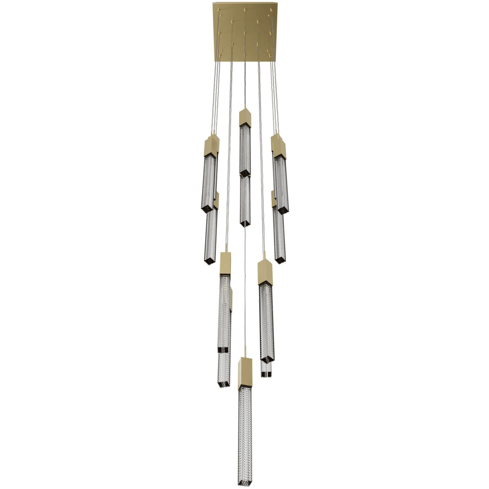 Boa LED 20 inch Brushed Brass Multi Port Pendant Ceiling Light