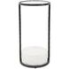 Chaudron 24 X 12 inch Matte Black and White Side Table