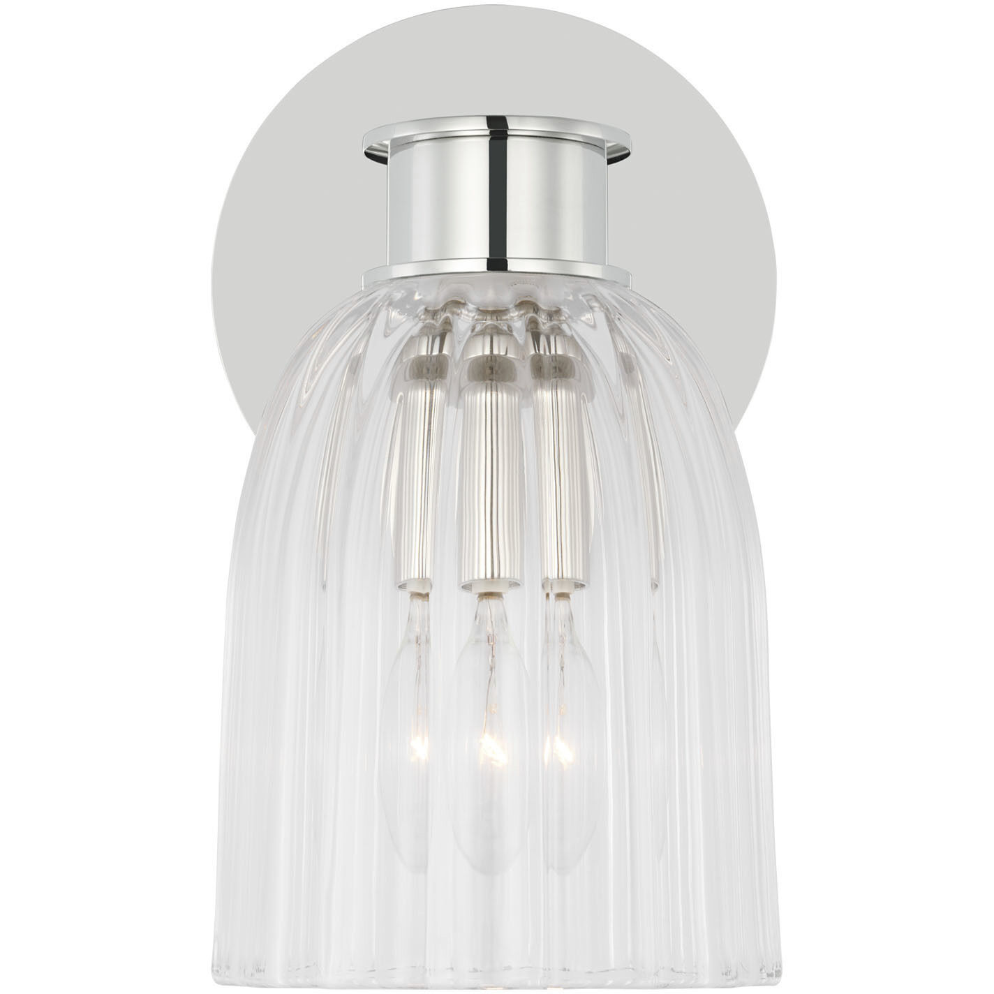 AERIN Asalea LED 5 inch Polished Nickel Single Sconce Wall Light