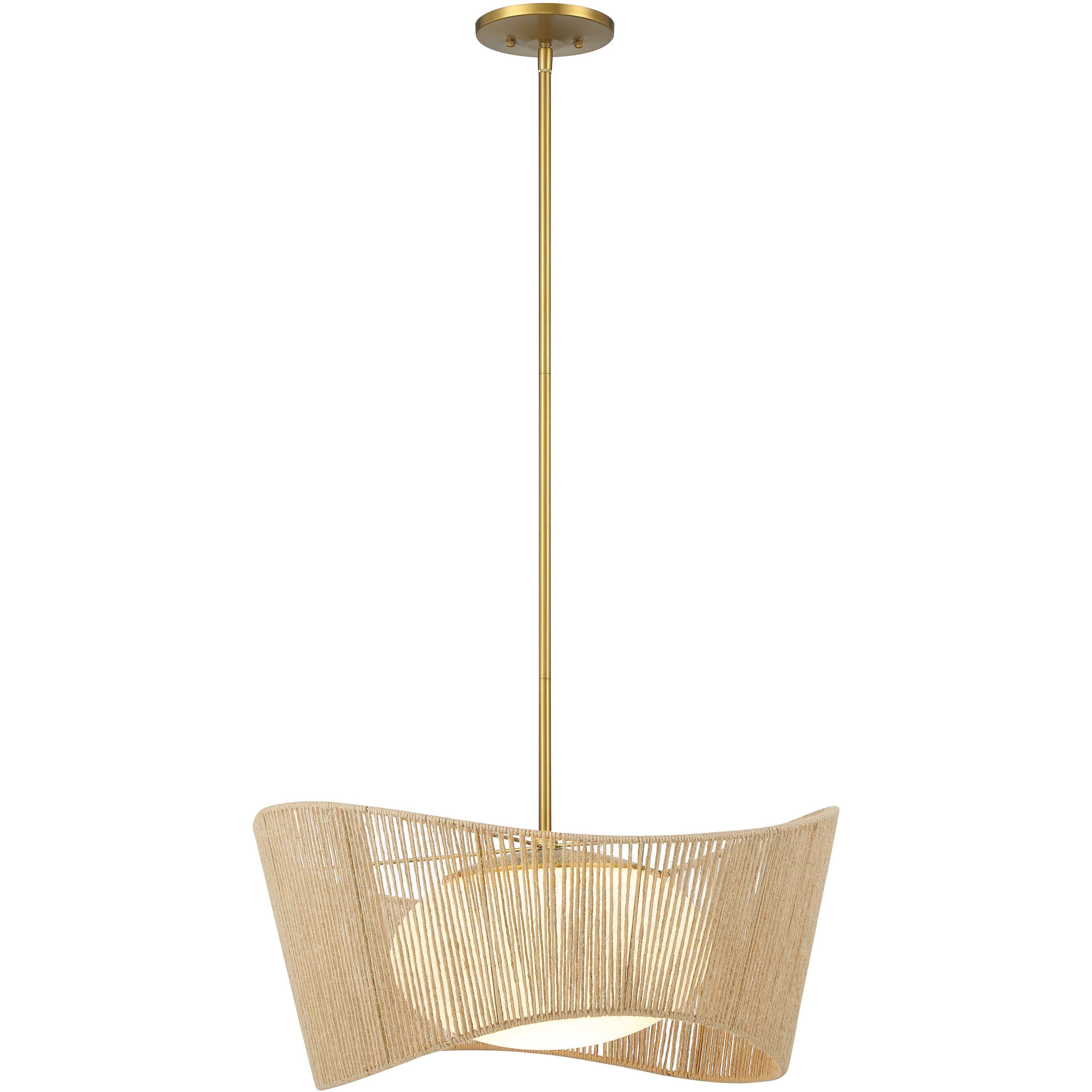 Key Largo 1 Light 22 inch Soft Brass Pendant Ceiling Light